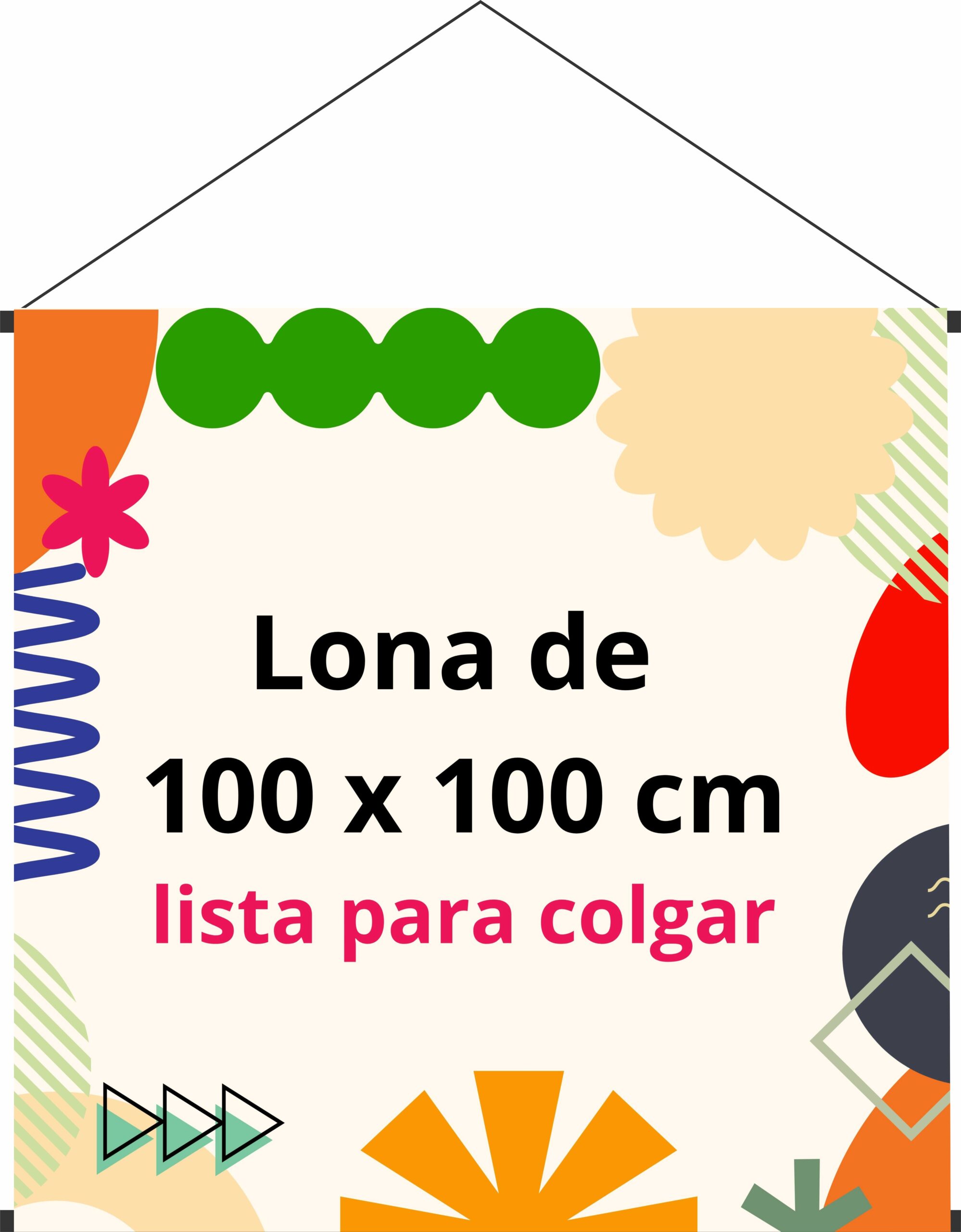 lona 100x100 cm lista para colgar