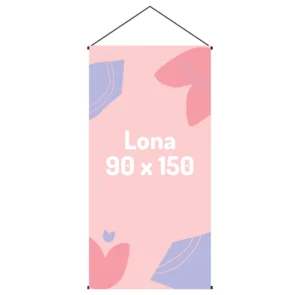 Banner Vertical Rosa Pastel Periwinkle y Salones Blancos Volver al Negocio Lona de 90x150