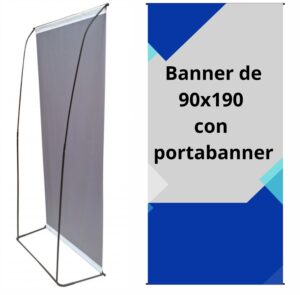 Lona de 90x190 con portabanner