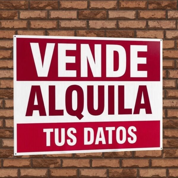 Cartel Corrugado Plastico Inmobiliaria